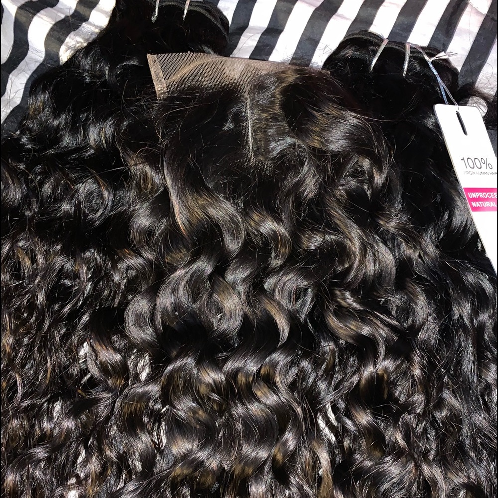 3 Bundles and 1 Closure Waterwave Hair